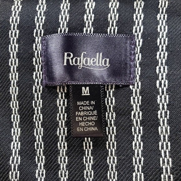 Rafaella Women's Woven Stripe Textured Embroidered Jacket M - Picture 10 of 12